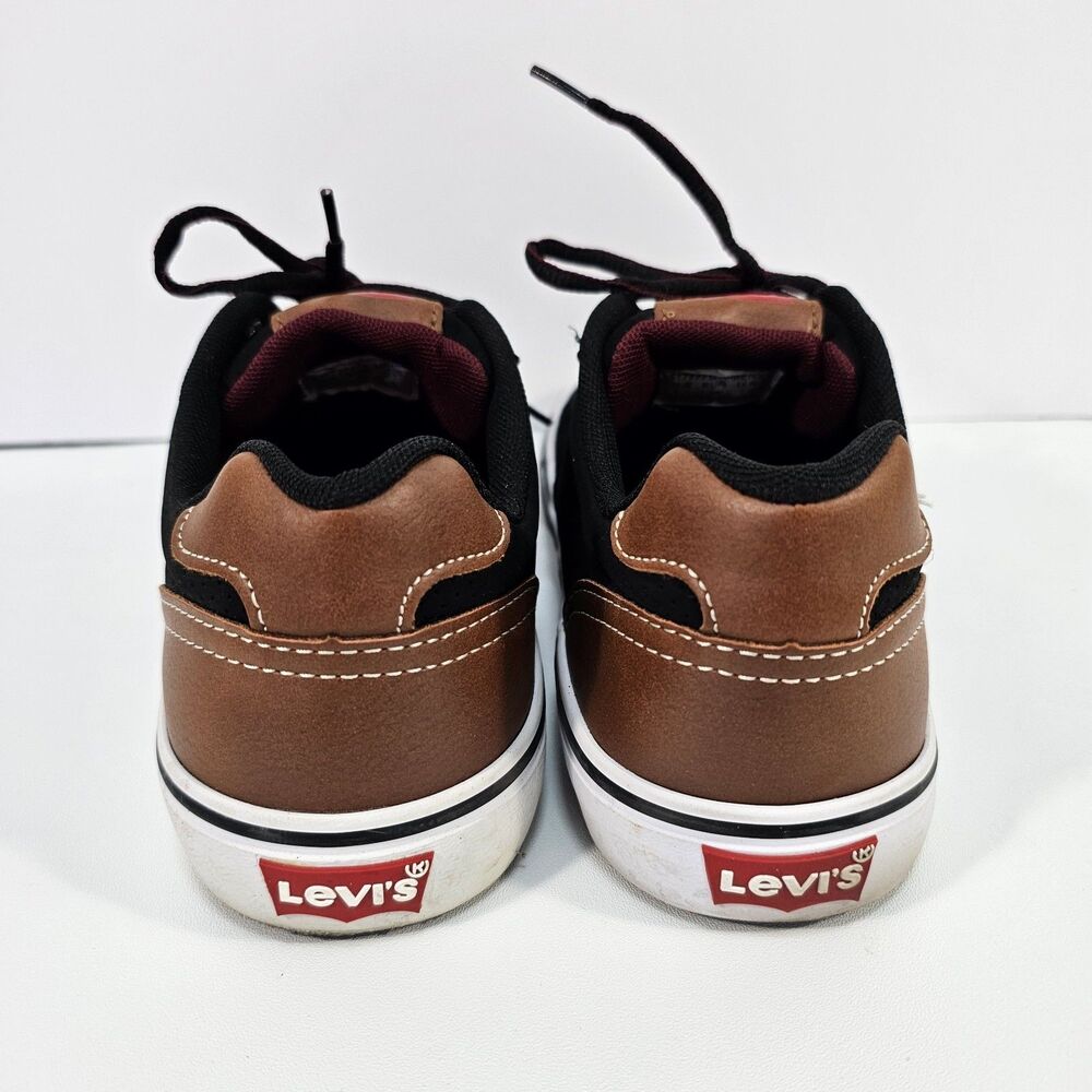 Levi's Miles Men's Sneakers Size 8 1/2 8.5 Black & Brown - Picture 3 of 8